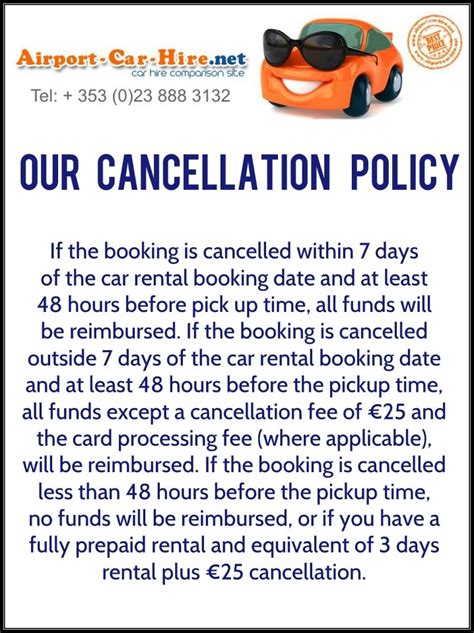 travelocity car rental cancellation policy